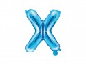 Ballon mylar lettre ''X'' - 35cm - bleu