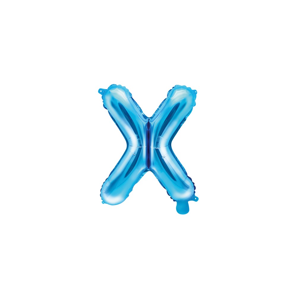 Ballon mylar lettre ''X'' - 35cm - bleu