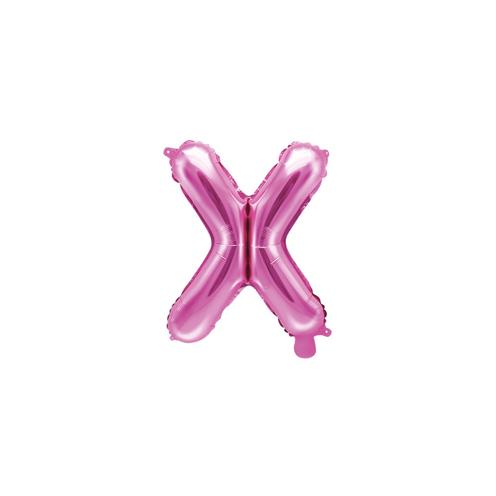 Ballon mylar Lettre ''X'' - 35cm - rose foncé