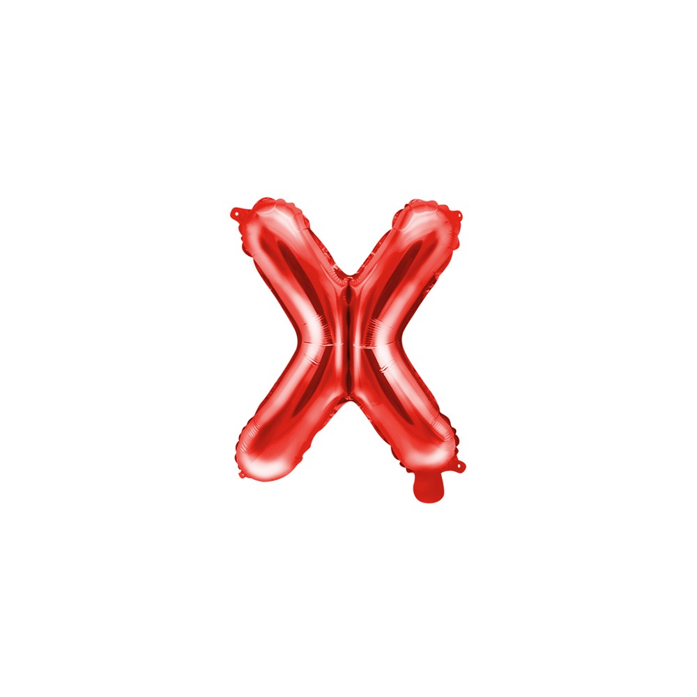 Ballon en mylar Lettre ''X'' - 35cm - rouge