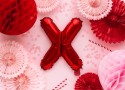 Ballon en mylar Lettre ''X'' - 35cm - rouge