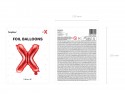 Ballon en mylar Lettre ''X'' - 35cm - rouge