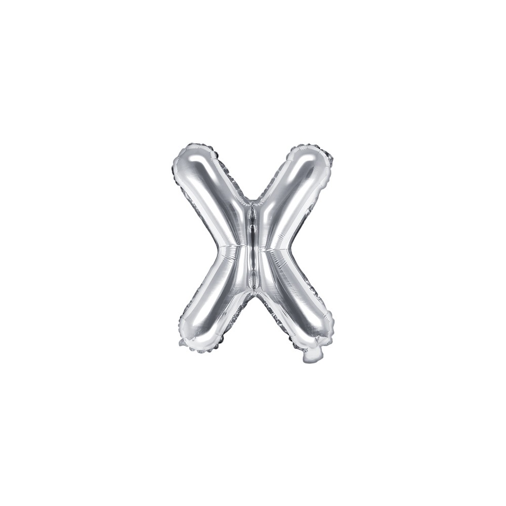 Ballon mylar lettre ''X'' - 35cm - argent