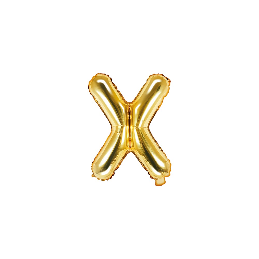 Ballon mylar lettre ''X'' - 35cm - or