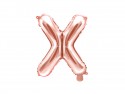 Ballon mylar Lettre ''X'' - 35cm - or rose