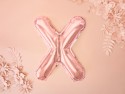 Ballon mylar Lettre ''X'' - 35cm - or rose