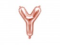 Ballon mylar lettre ''Y'' - 35cm - or rose