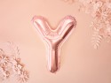 Ballon mylar lettre ''Y'' - 35cm - or rose