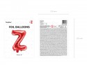 Ballon en mylar Lettre ''Z'' - 35cm - rouge