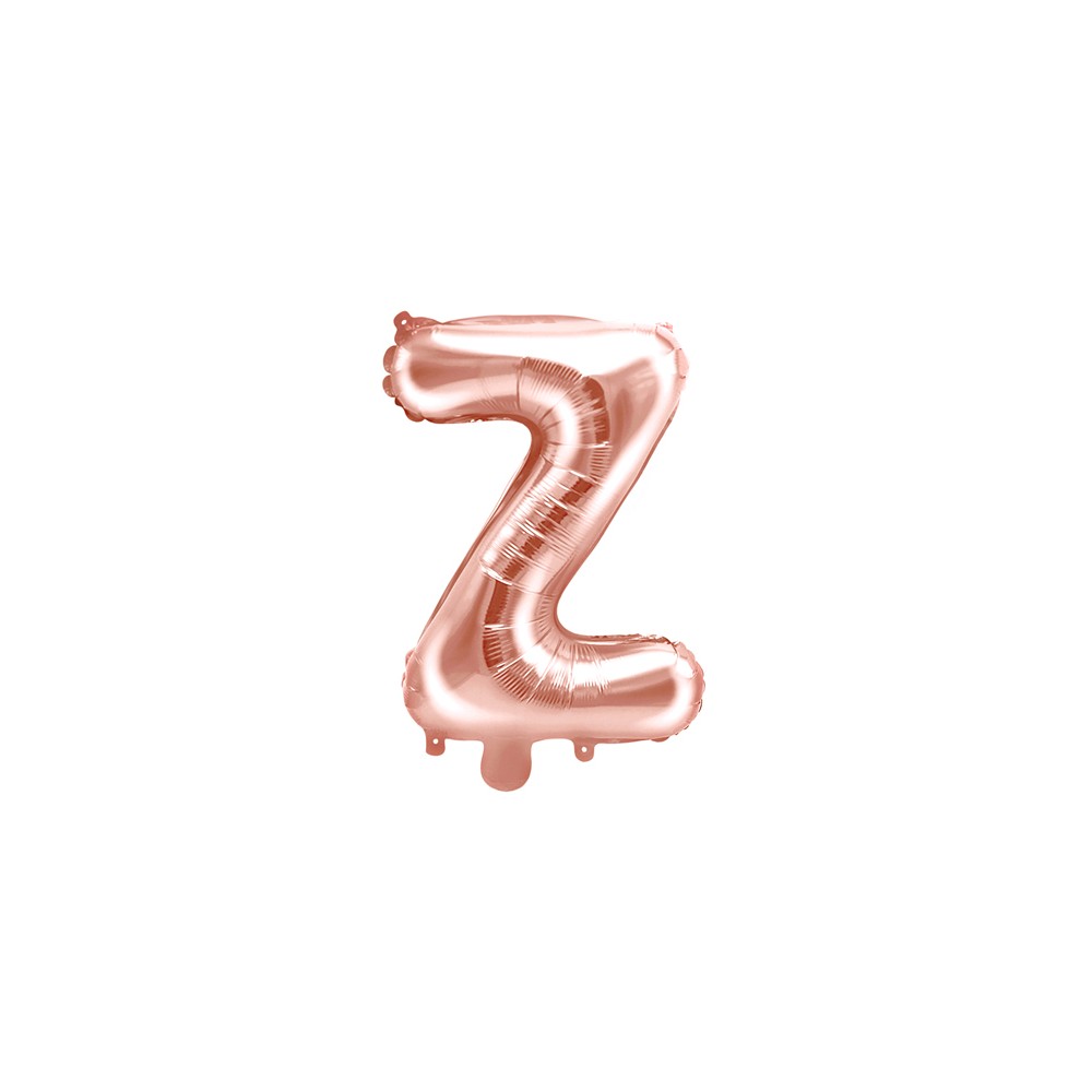 Ballon mylar Lettre ''Z'' - 35cm - or rose