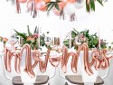 Ballon mylar M. et Mme - or rose