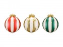 3 ballon mylar "boules de Noël" - 46 cm