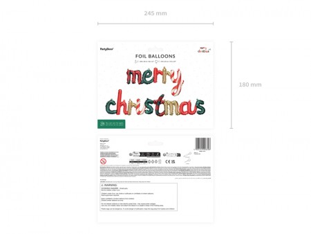 Ballon mylar Merry Christmas