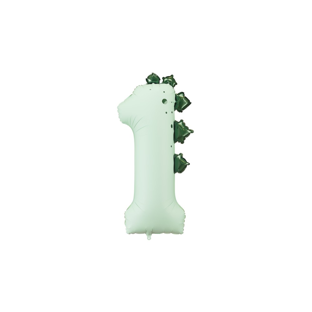 Ballon mylar Chiffre ''1'' Dinosaure - 92 cm