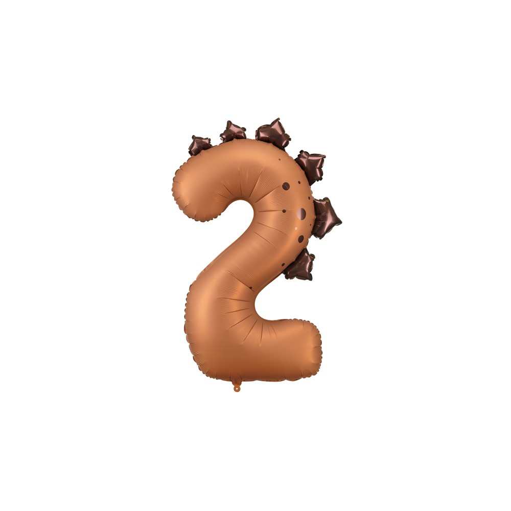 Ballon mylar Chiffre ''2'' Dinosaure - 92 cm