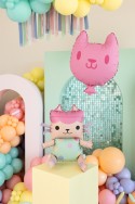 2 Ballons mylar Bébé Boîte et chat "Gabby et la maison magique"
