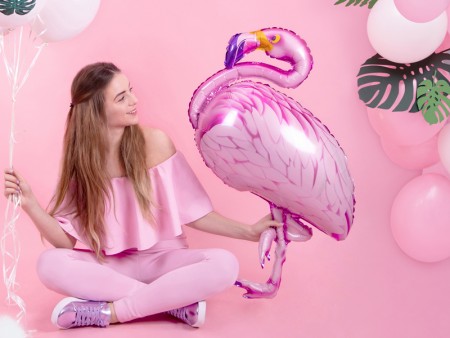Ballon mylar Flamingo - rose