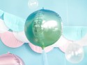 Ballon en mylar Boule Ombre - bleu -vert - 35cm