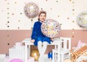 Ballon en mylar Happy Birthday - rose clair