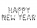 Ballon en mylar Happy New Year - argent