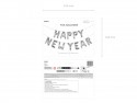 Ballon en mylar Happy New Year - argent