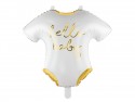 Ballon en mylar - Hello Baby - blanc