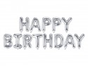 Ballon mylar Happy Birthday - argent