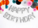 Ballon mylar Happy Birthday - argent