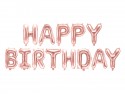 Ballon mylar Happy Birthday - or rose