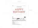 Ballon mylar Happy Birthday - or rose