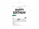 Ballon mylar Happy Birthday - noir