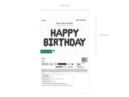 Ballon mylar Happy Birthday...