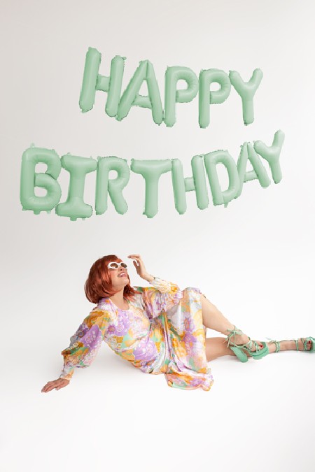 Ballon mylar Happy Birthday...