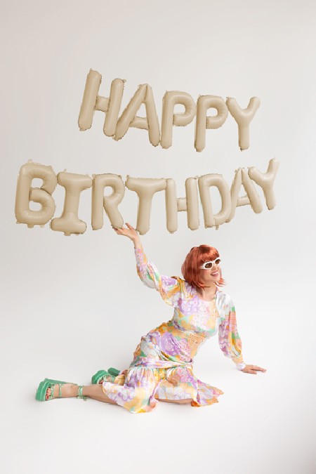 Ballon mylar Happy Birthday...