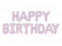 Ballon mylar Happy Birthday - 340x35cm - mauve