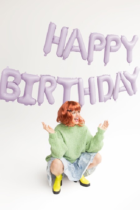 Ballon mylar Happy Birthday...