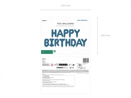 Ballon mylar Happy Birthday...