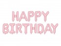 Ballon mylar Happy Birthday - 340x35cm - rose