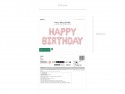 Ballon mylar Happy Birthday - 340x35cm - rose