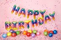 Ballon en mylar Happy Birthday - arc -en -ciel