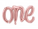 Ballon en mylar One - or rose