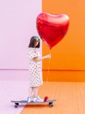 Ballon en mylar coeur - rouge