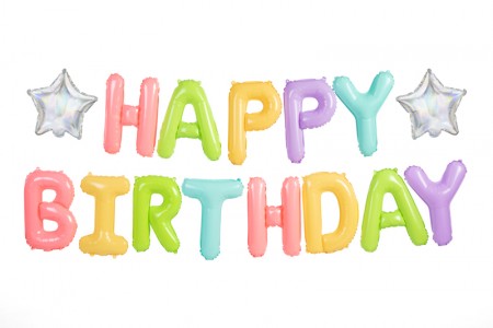 Ballon en mylar Happy Birthday