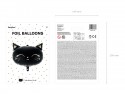 Ballon en mylar chaton - noir
