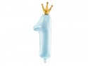 Ballon mylar Chiffre '1' - bleu clair