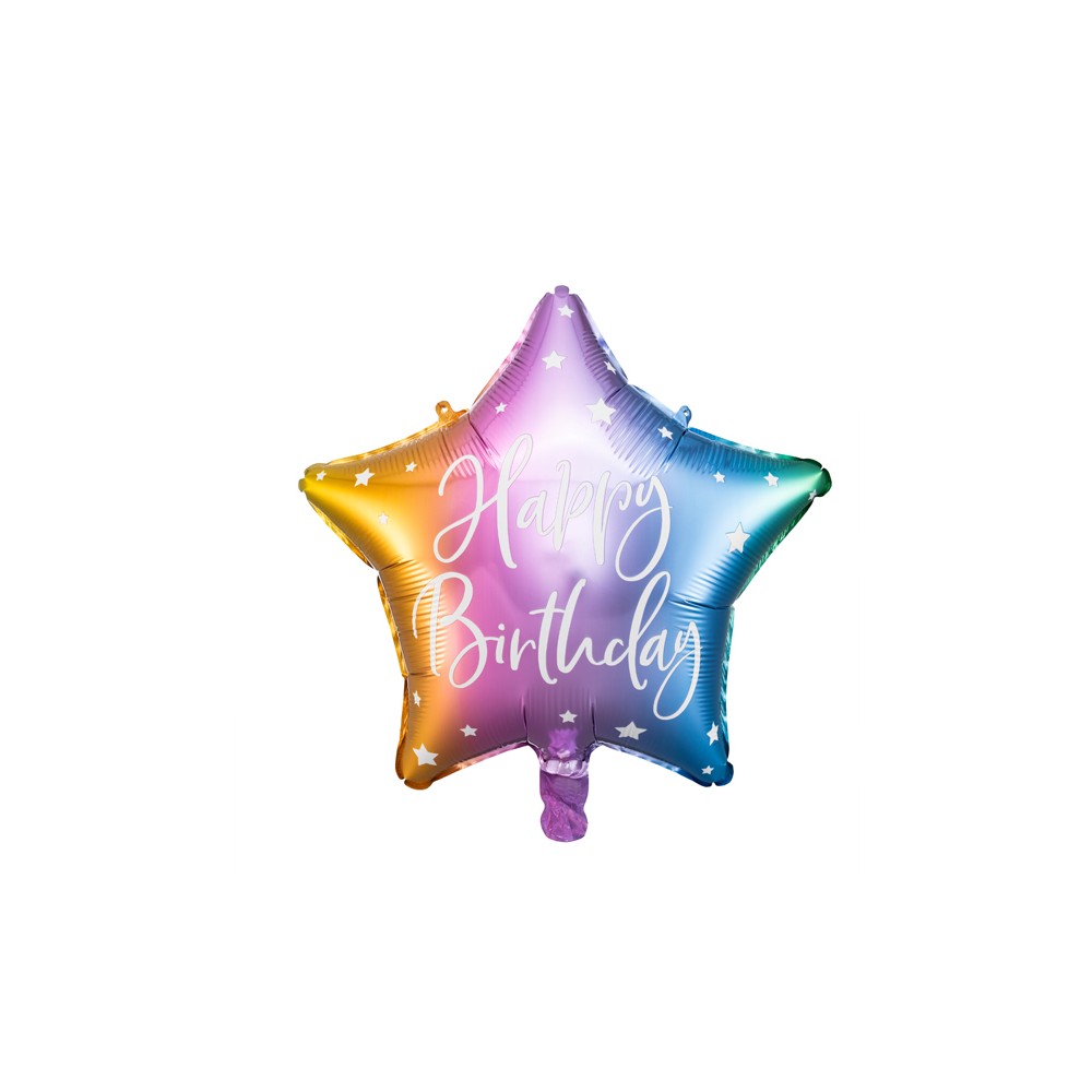 Ballon en mylar Happy Birthday - 40cm - mix