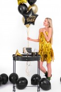 Ballon étoile noire "happy birthday" - 40 cm