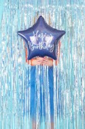 Ballon en mylar Happy Birthday - 40cm - bleu marine