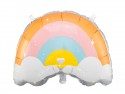 Ballon mylar pastel "arc-en-ciel" - 55 cm