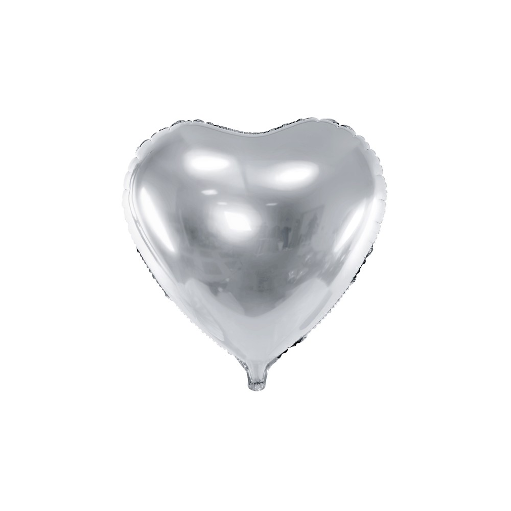 Ballon mylar Coeur - 45cm - argent